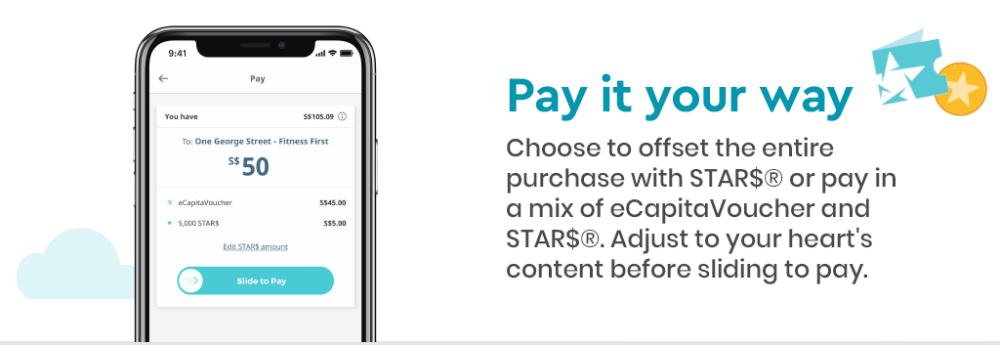Pay with STAR$ with the CapitaStar App